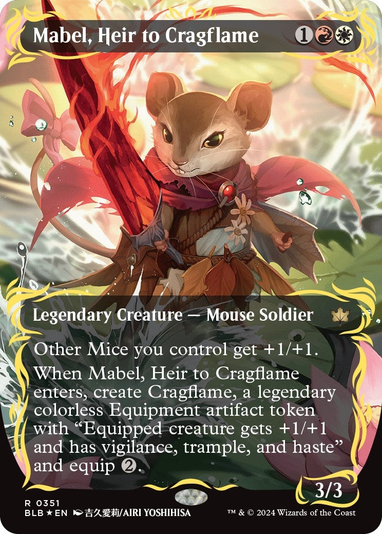 Mabel, Heir to Cragflame (Borderless) (Raised Foil) (351) (BLB)