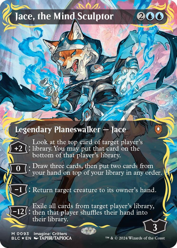 Jace, the Mind Sculptor (Borderless) (Raised Foil) (93) (BLC)