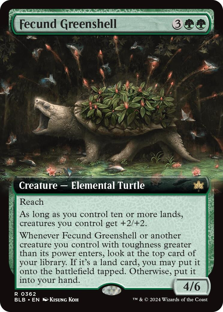 Fecund Greenshell (Extended Art) (362) (BLB)