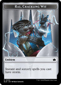Emblem - Ral, Crackling Wit // Bushy Bodyguard Double-Sided Token (30 // 20) (BLB)