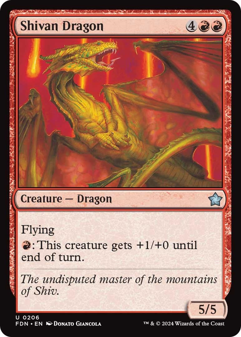 Shivan Dragon (0206) (206) (FDN)