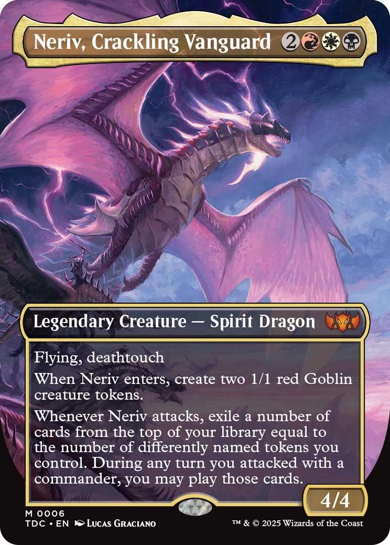 Neriv, Crackling Vanguard (Borderless) (6) (TDC)