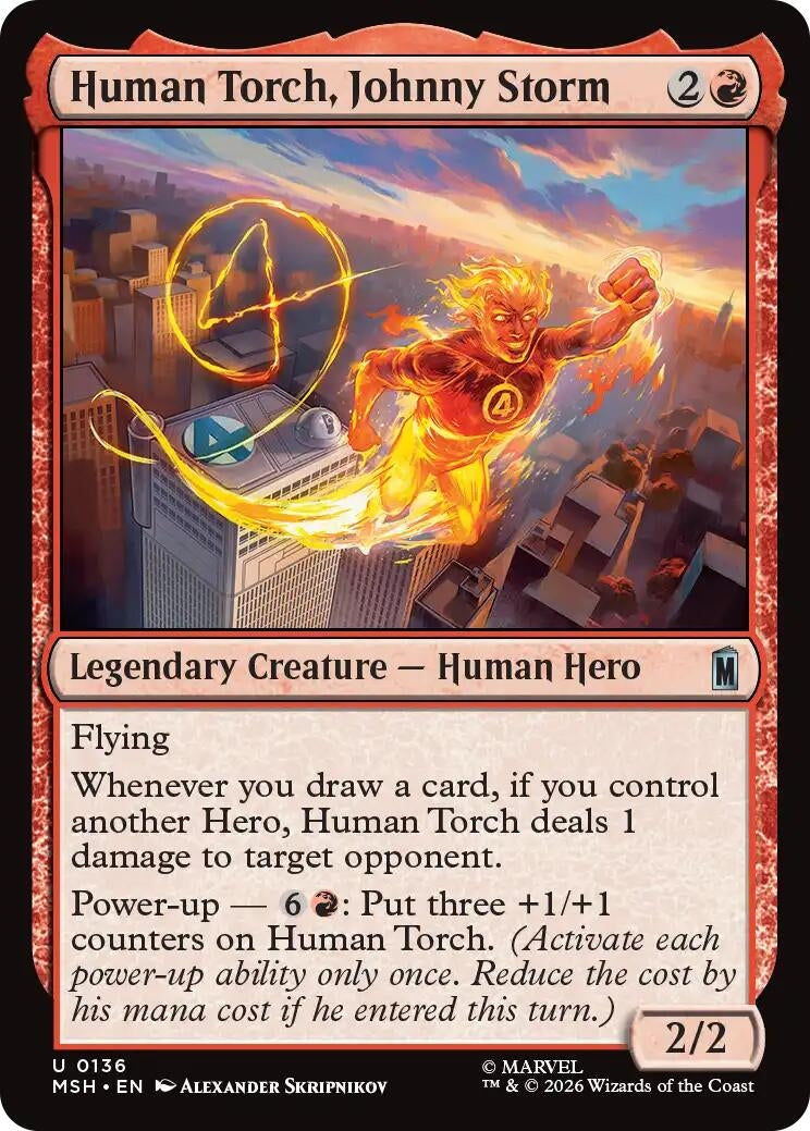 Human Torch, Johnny Storm (136) (MSH)
