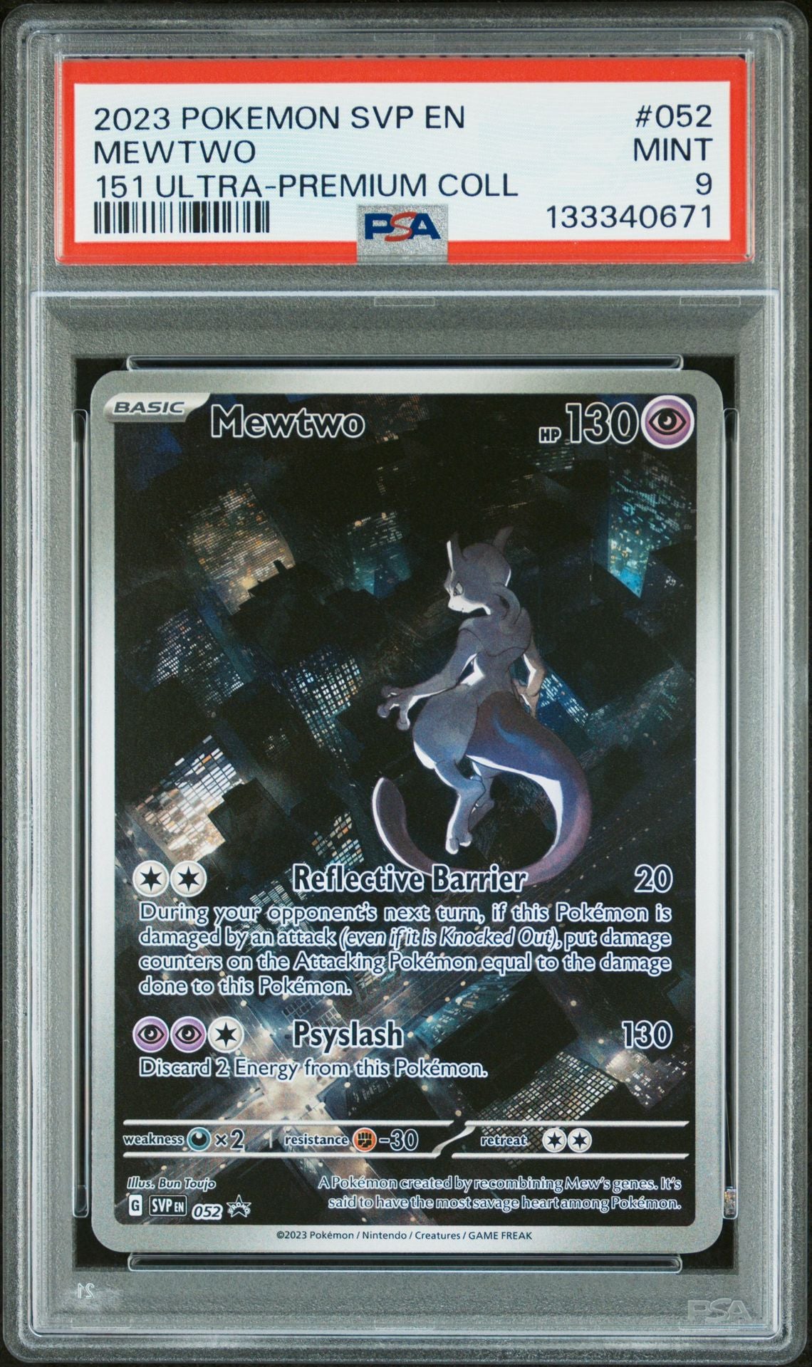 MEWTWO 151 ULTRA-PREMIUM COLL 2023 POKEMON SVP EN-SV BLACK STAR PROMO PSA MINT 9