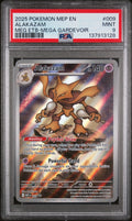 ALAKAZAM MEG ETB-MEGA GARDEVOIR 2025 POKEMON MEP EN-ME BLACK STAR PROMO PSA MINT 9